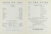 Detail of the programme for 'Joan of Arc at the Stake', showing Ballet of the Game of Cards (Ellis, 1954), 20 October-13 November 1954. RDC/MA/04/01/0342